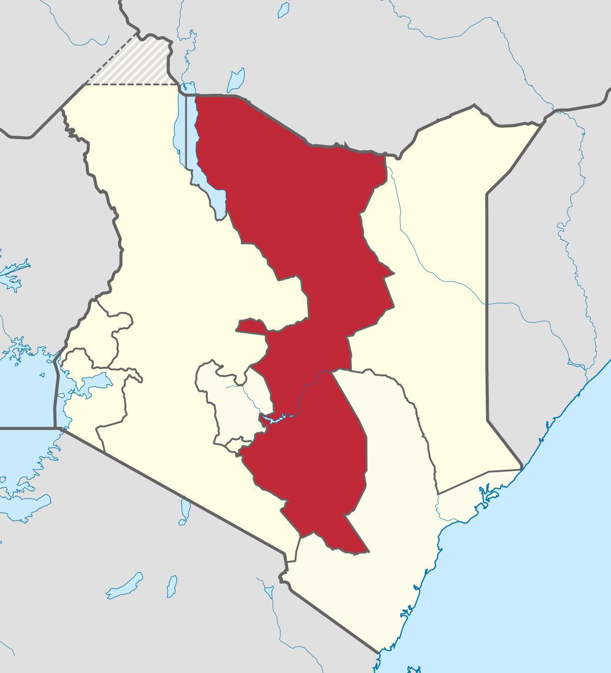 térkép keleti tartomány, Kenya