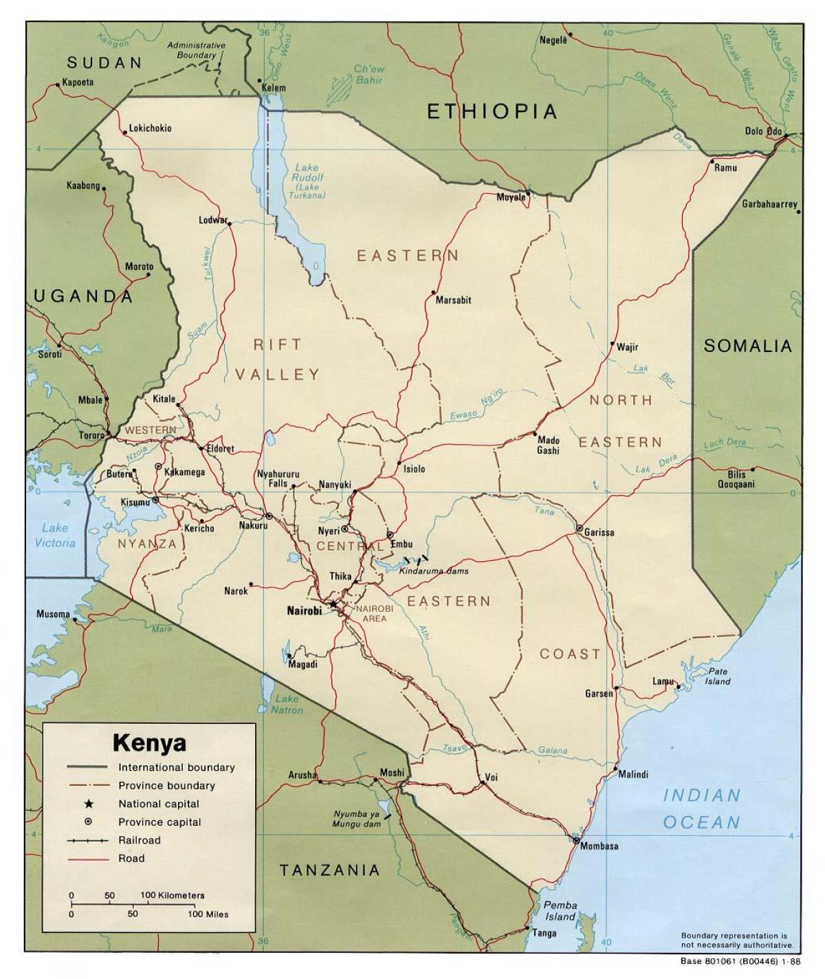 Kenya folyók térkép