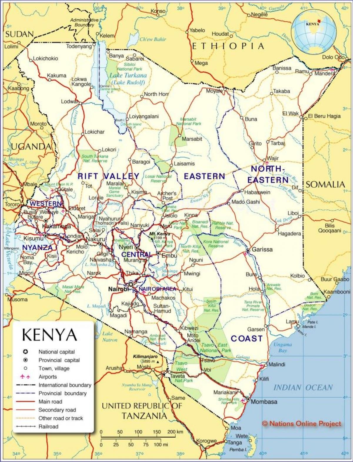 térkép nemzetközi Kenya