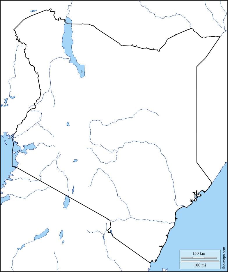 térkép üres térkép Kenya