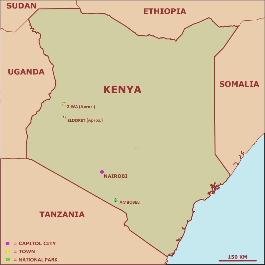 térkép egyszerű térkép Kenya