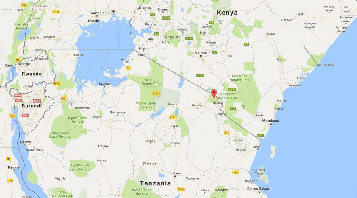 világtérképen mutatja, Kenya
