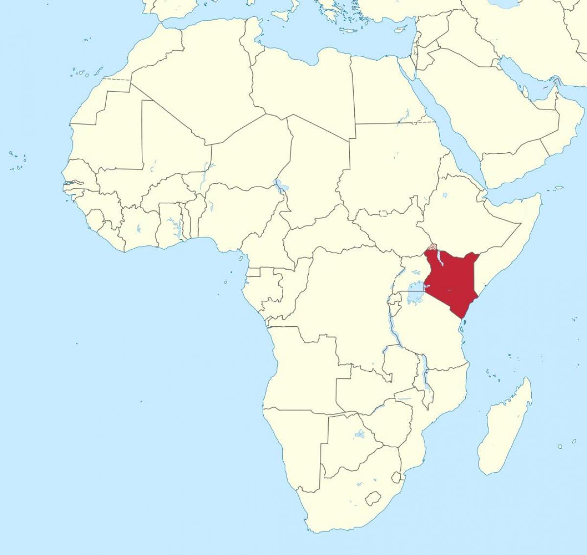 afrika térkép mutatja, Kenya