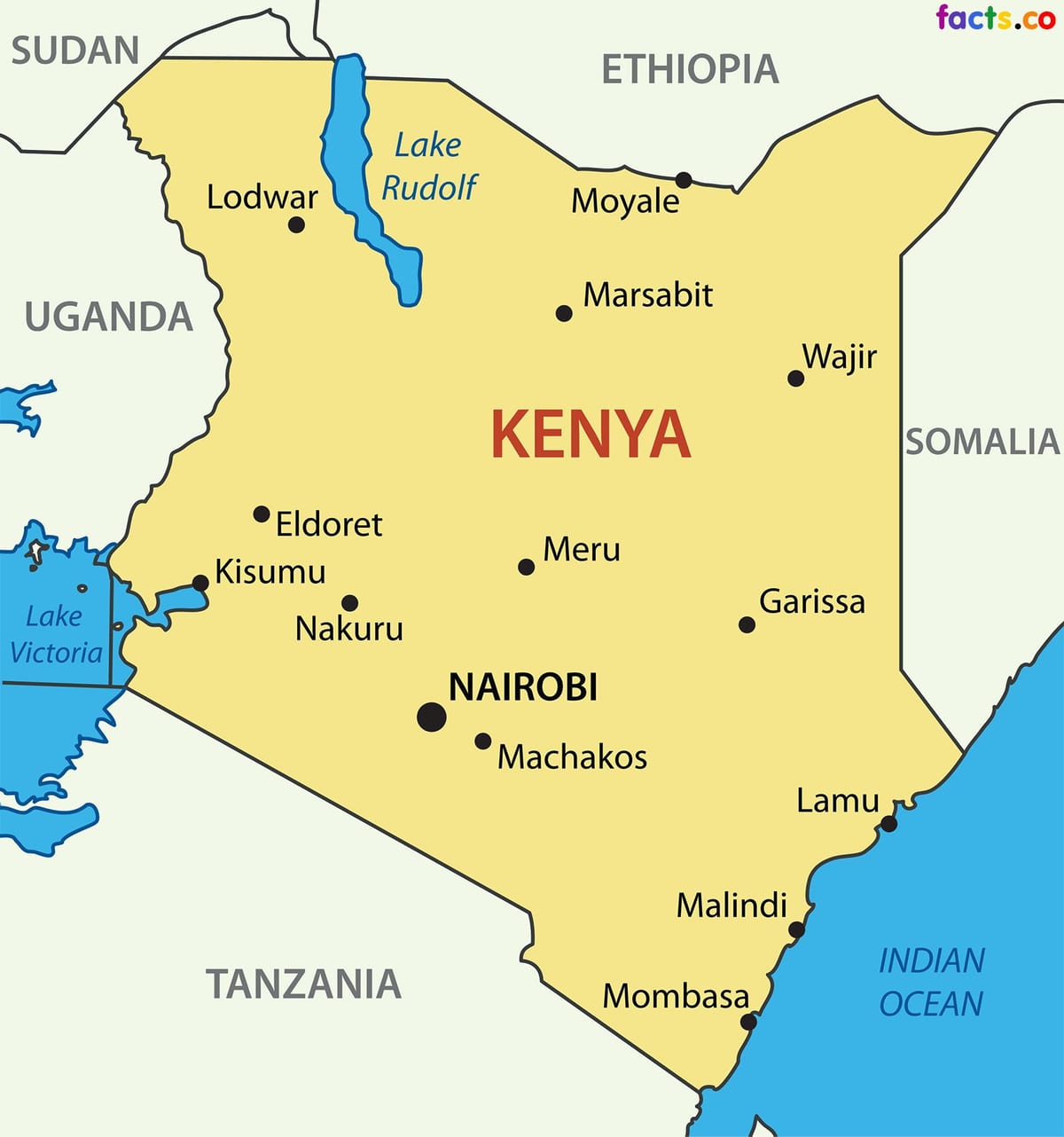 térkép Kenya ország