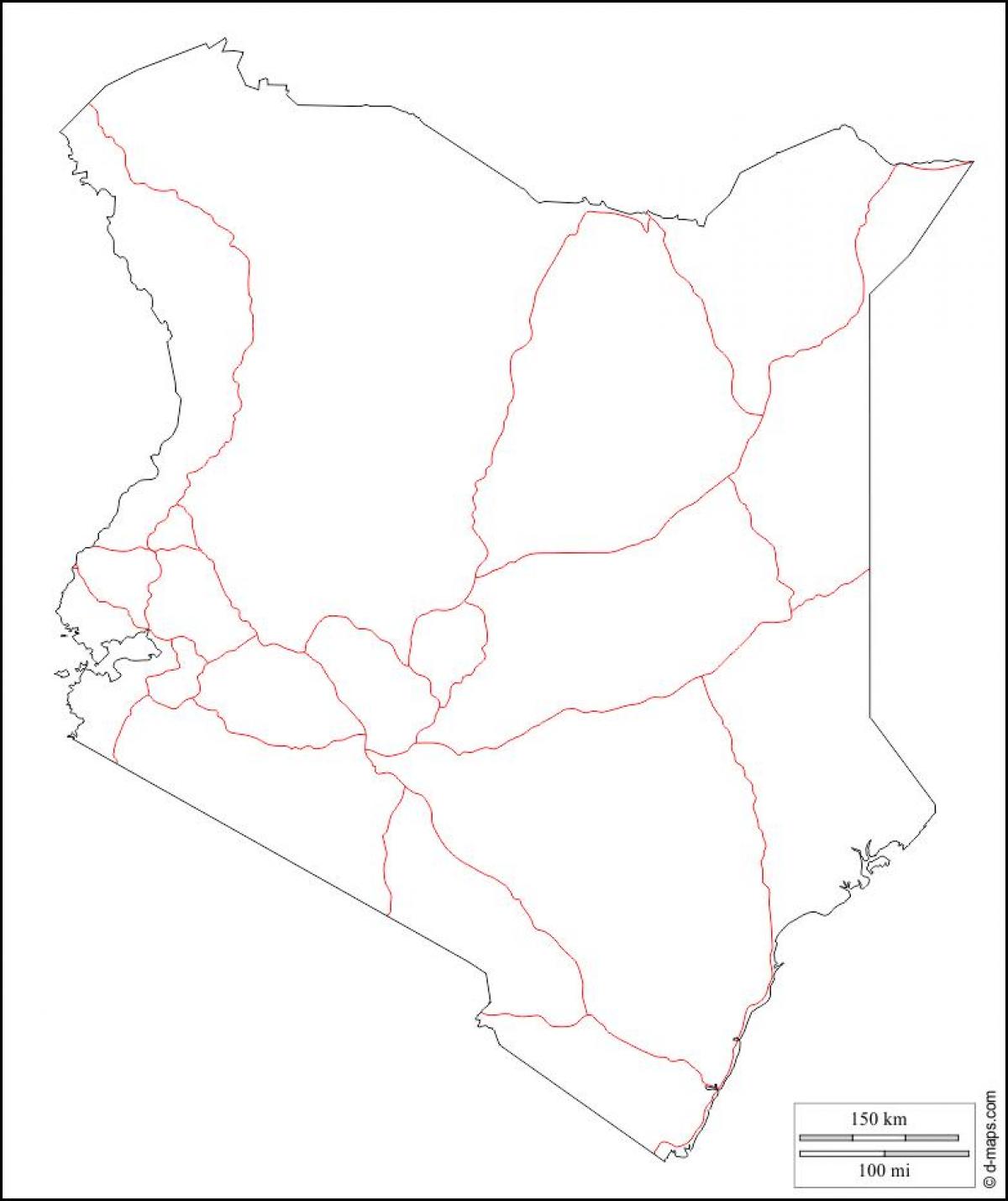 Kenya üres térkép