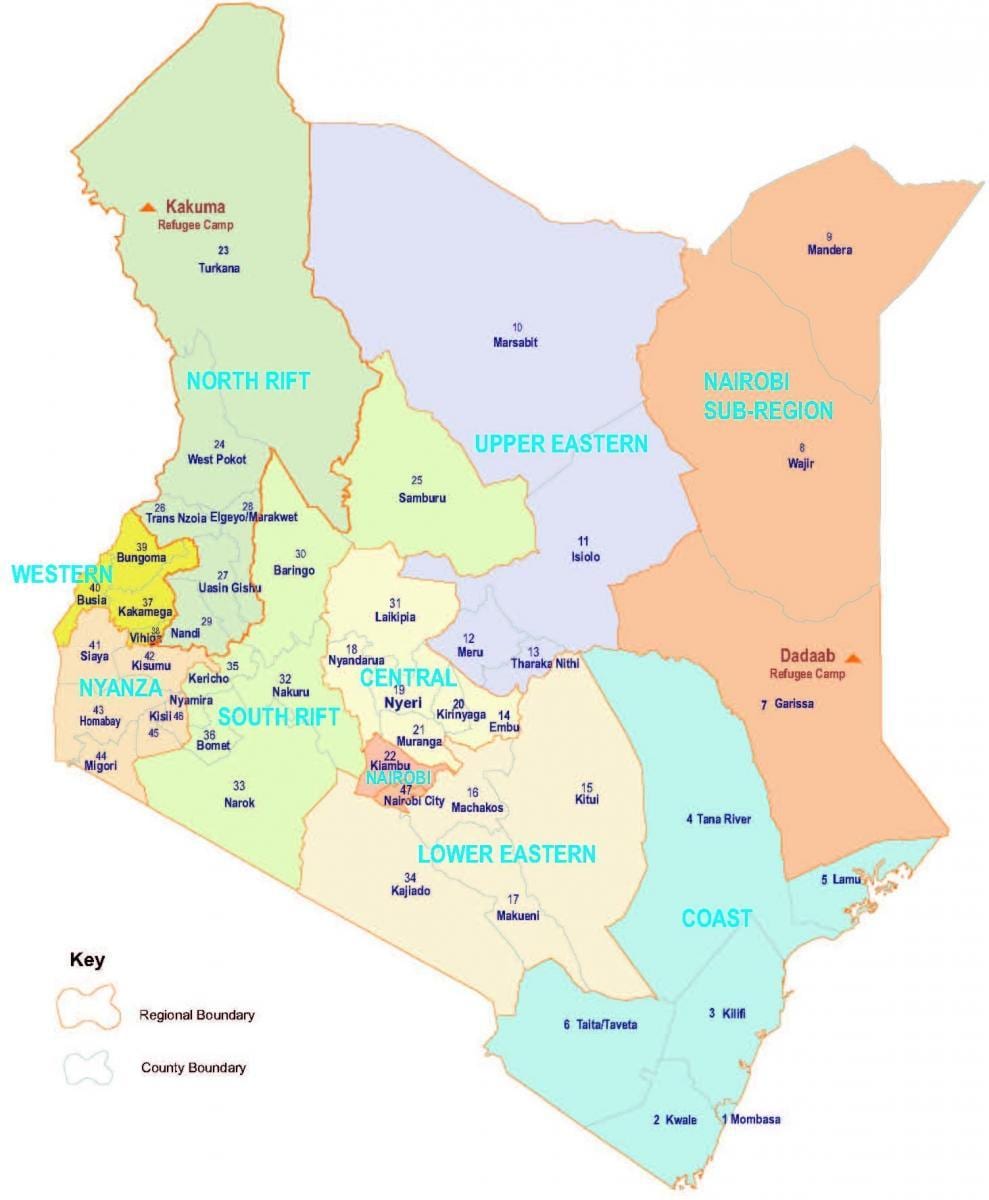 térkép Kenya vallás