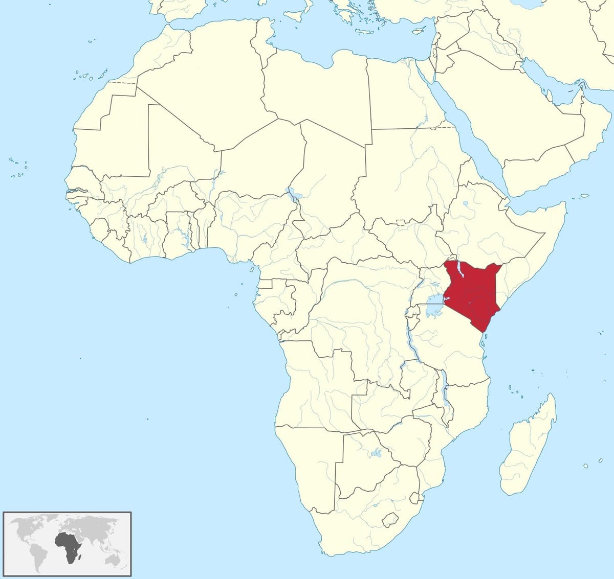 térkép Kenya vektoros térkép