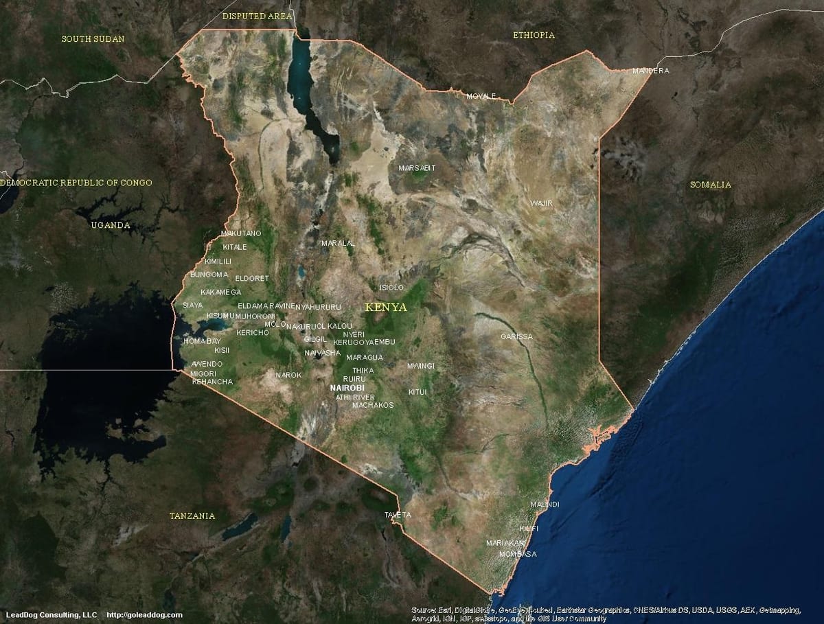 térkép műholdas térkép Kenya
