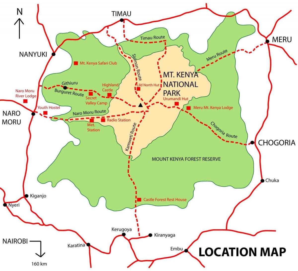 térkép mount Kenya