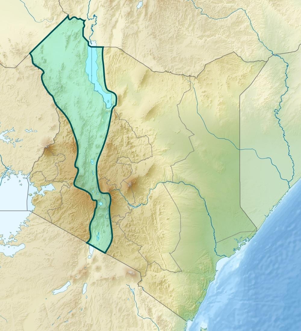 térkép rift-völgyi Kenya