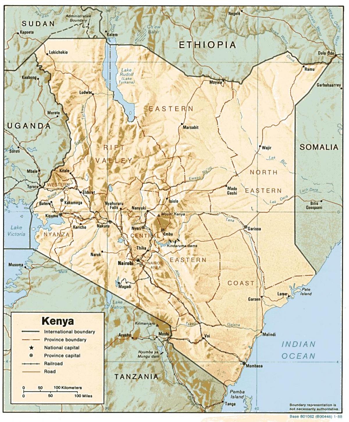 térkép Kenya mutatja főbb városok