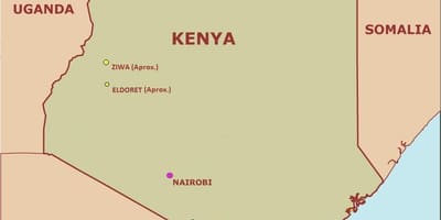 Térkép egyszerű térkép Kenya