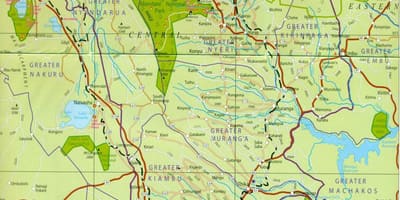 Térkép központi Kenya