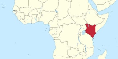 Afrika térkép mutatja, Kenya