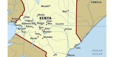 Egyenlítő Kenyában térkép