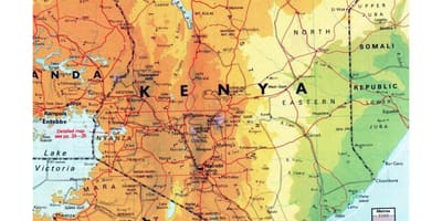 Kenya földrajzi térkép