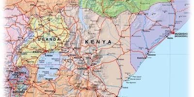 Térkép Kenya felvidéken