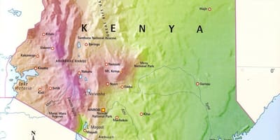 Térkép Kenya-hegység
