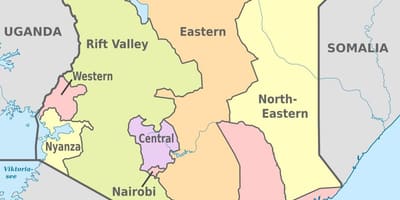 Kenya közigazgatási térkép