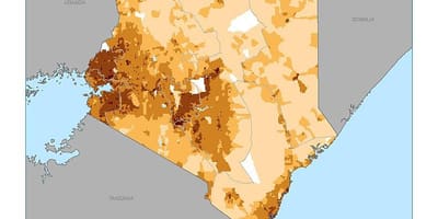 Kenya népsűrűség térkép