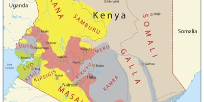 Kenya etnikai térkép