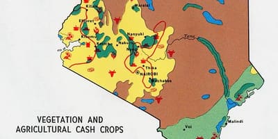 Térkép Kenya természeti erőforrások