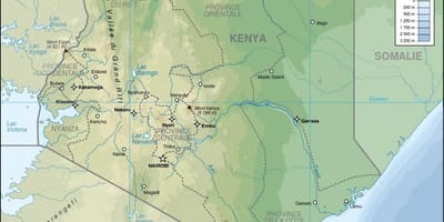 Kenya domborzati térkép