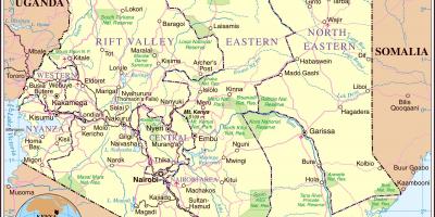 Kenya térkép részletes