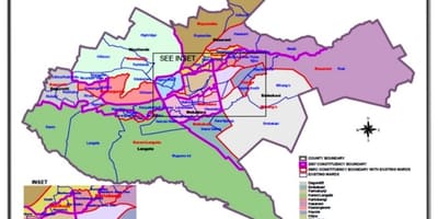 Kenya választókerületi határokat térképen