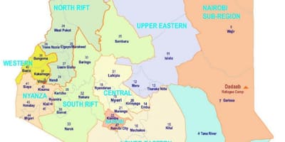 Térkép Kenya vallás