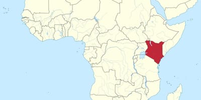 Térkép Kenya vektoros térkép