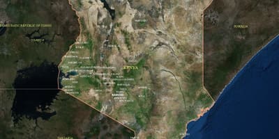 Térkép műholdas térkép Kenya