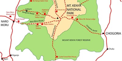 Térkép mount Kenya