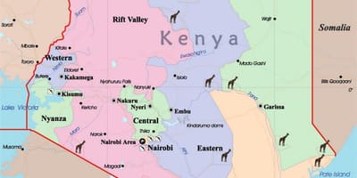 Nagy térkép Kenya